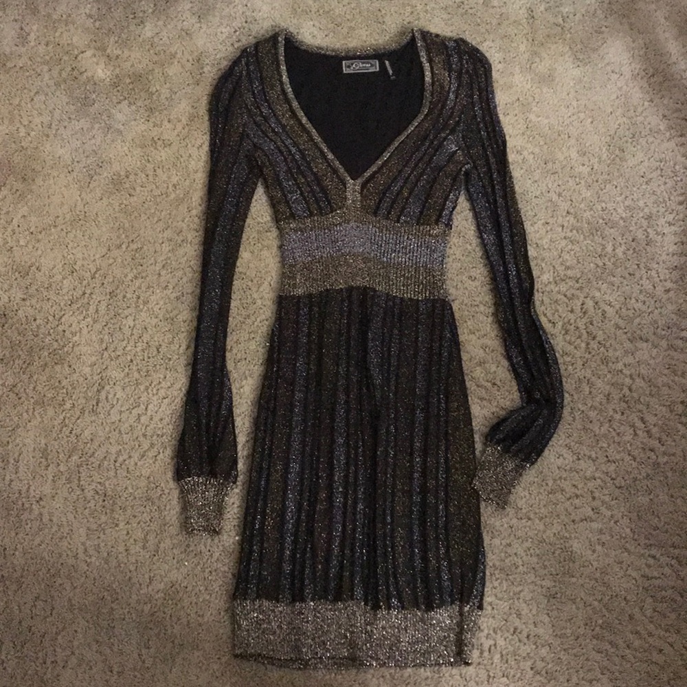 Guess? Metallic light sweater dress size XS